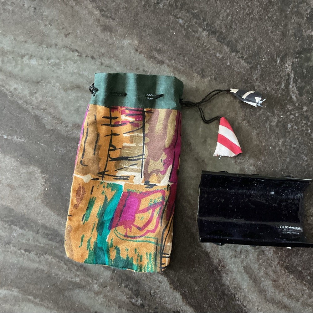 Glass Blown Card Holder with cloth case